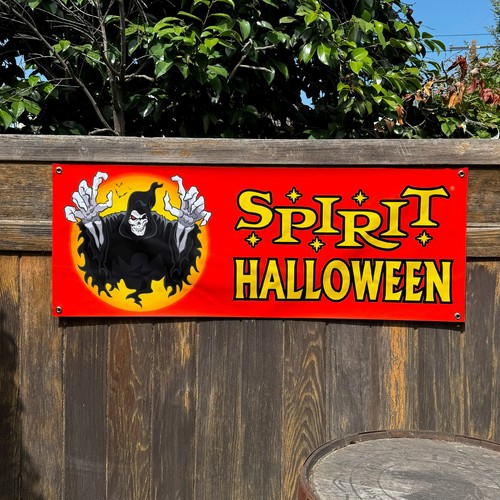 Spirit halloween banner 4ft - spirit,